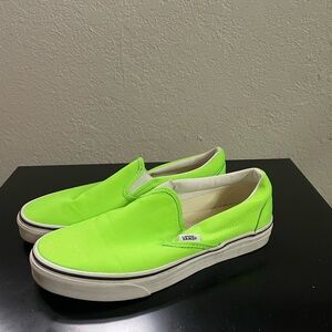 Vans Women’s Neon Green Slip-On Shoes